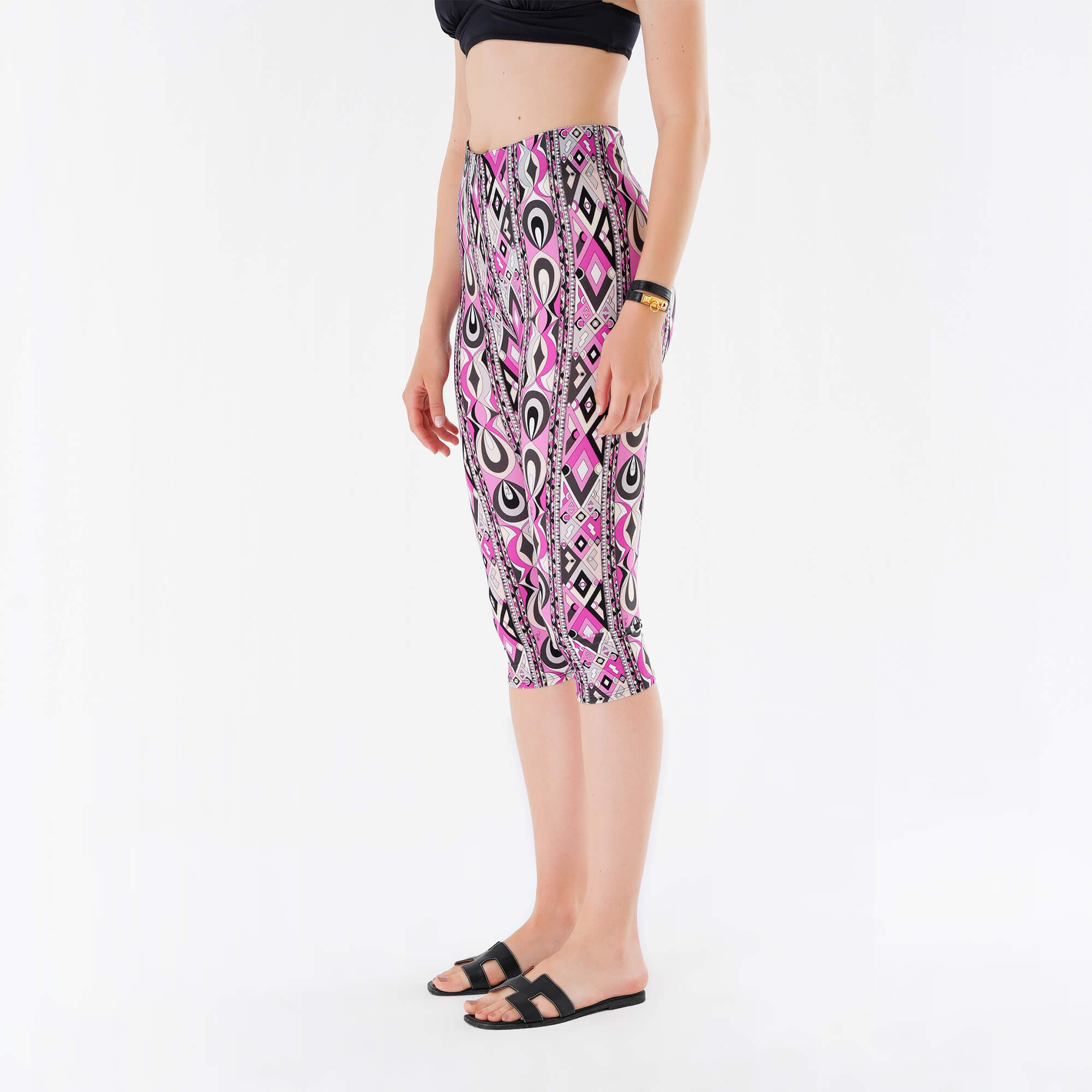 Emilio Pucci - Fuschia High Rise Cropped Leggings M